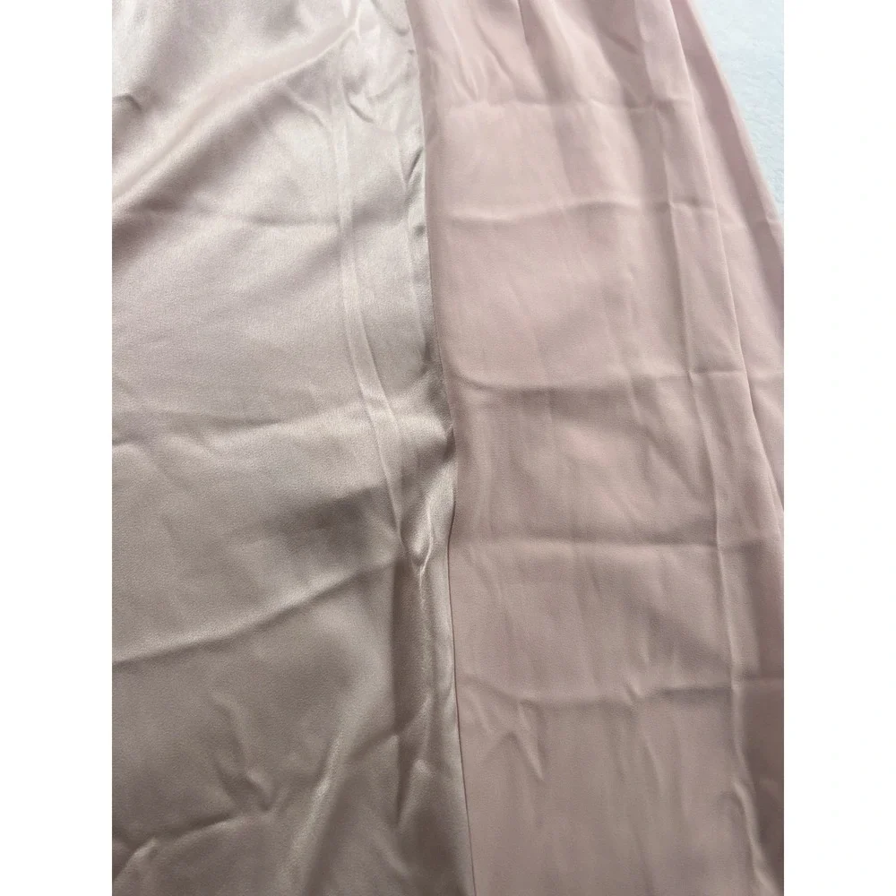NWT Halston Heritage 'Barely Pink' Strapless Gown with Silk Overlay Size 10 - Picture 15 of 15